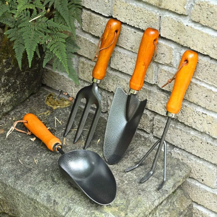 3-Piece Gardening Tool Set - Trowel, Rake, Shovel for Digging, Planting, Weeding & Beach Combing